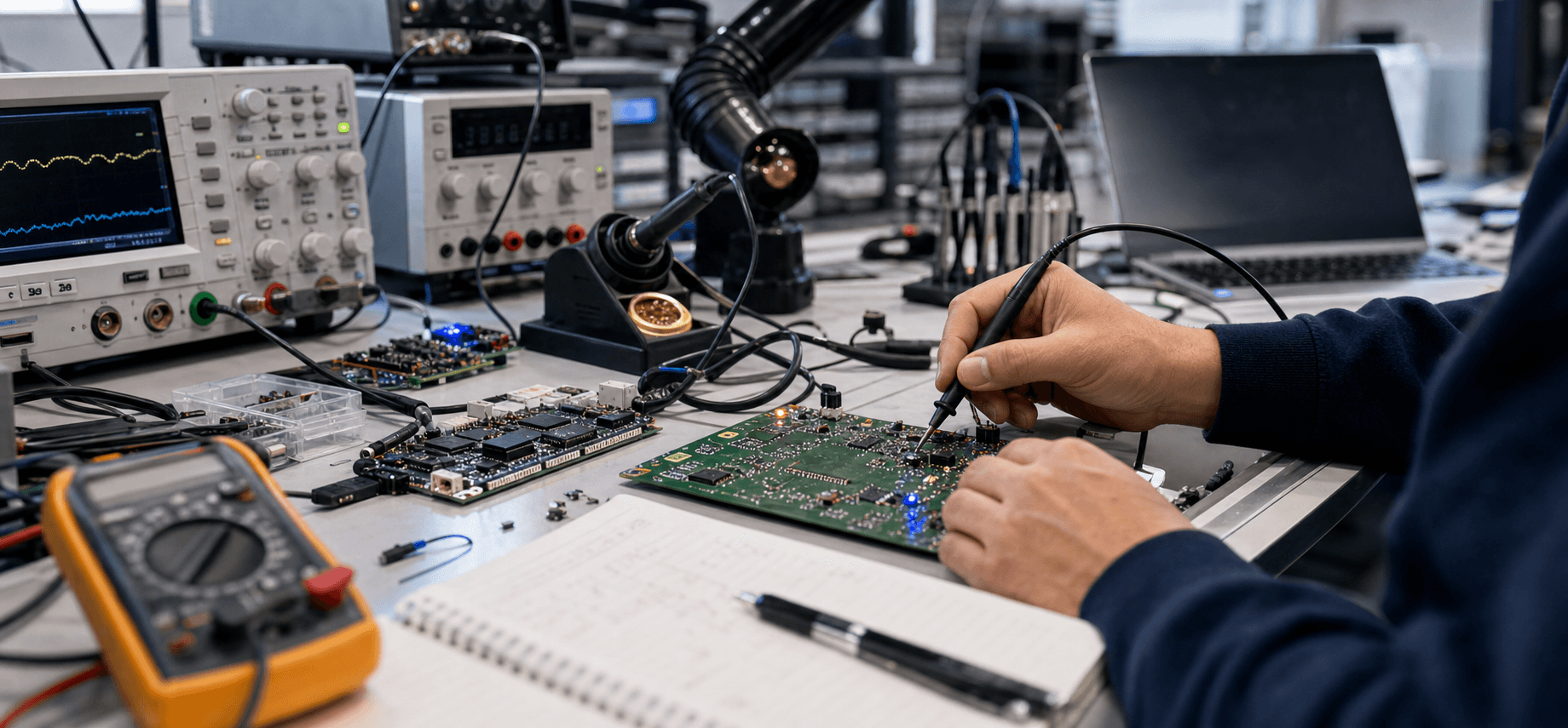 Axion engineering lab with electronics and prototyping tools